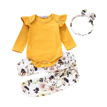 Load image into Gallery viewer, Floral Baby Girl Clothes Long Sleever Newborn