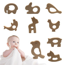 Load image into Gallery viewer, Cartoon Animal Wood Teether for Baby