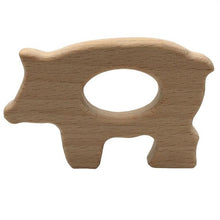 Load image into Gallery viewer, Cartoon Animal Wood Teether for Baby