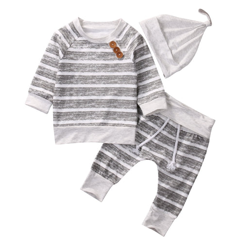 Pudcoco Infant Clothing Newborn Striped Sweatshirt