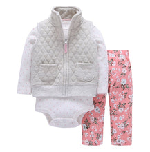 Load image into Gallery viewer, BABY GIRL HOODED SET cute dot vest