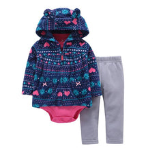 Load image into Gallery viewer, BABY GIRL HOODED SET cute dot vest