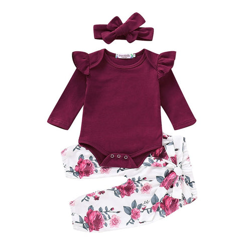 Floral Baby Girl Clothes Long Sleever Newborn