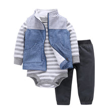 Load image into Gallery viewer, Cotton Boy Girl Baby Clothing With Zipper Newborn Suit