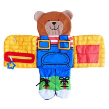 Load image into Gallery viewer, Bear Wear Cloth Button Zipper Book Soft Baby Learning